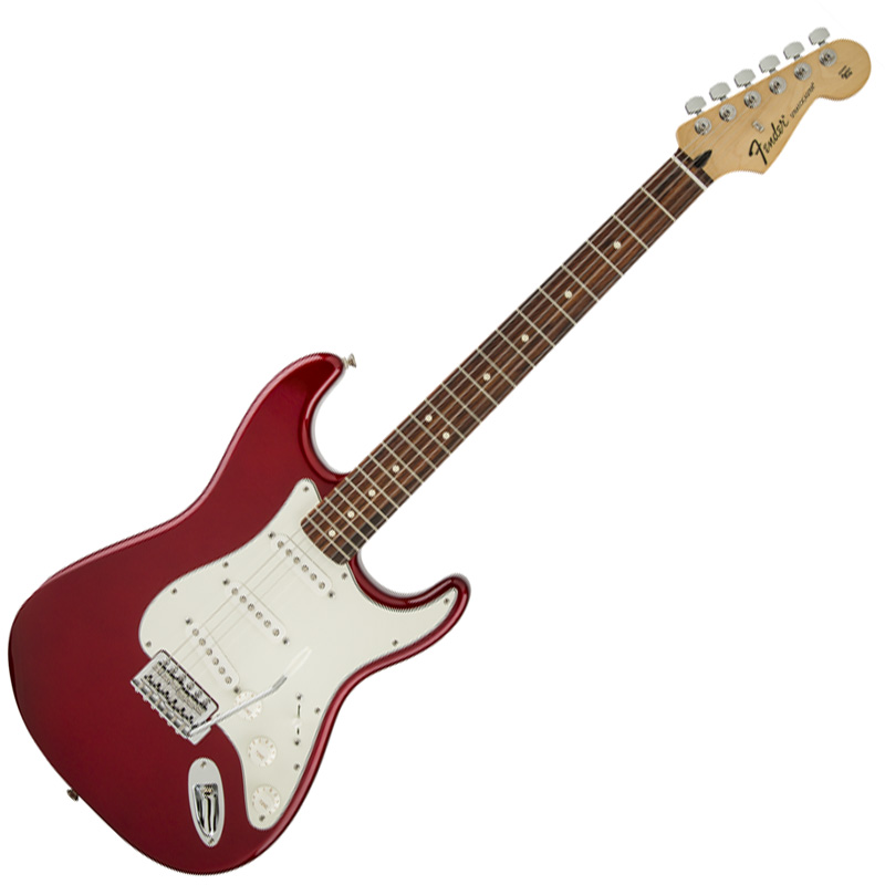 Fender Standard Stratocaster SSS Electric Guitar - Rosewood, Candy Apple  Red Finish